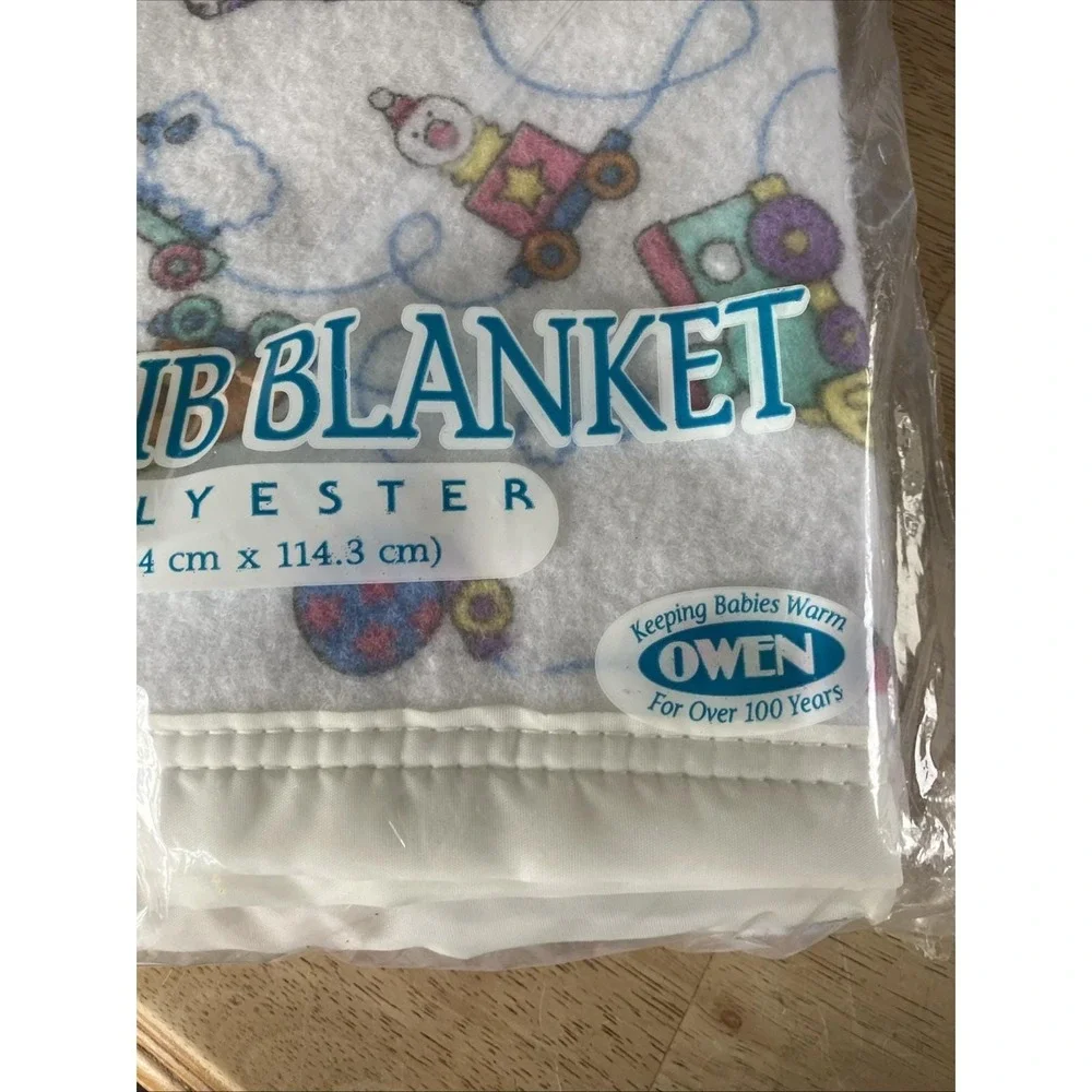 Owen fleece crib blanket 100% polyester blue and pink Toys 36